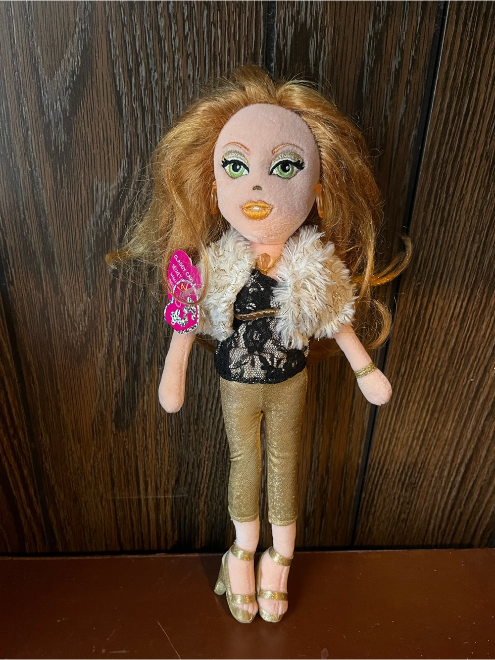 Ty Groovy Girlz Classy Cara Plush Doll Blonde Hair Gold Pants with Tag NWT Rare